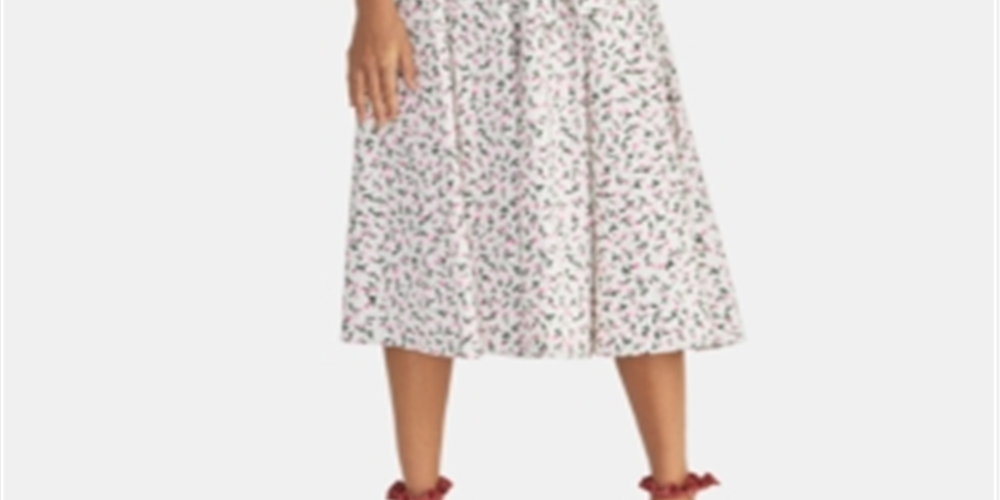 RACHEL Rachel Roy Women's Print Fit & Flare Sundress White Size 8