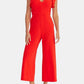 Rachel Roy Women's V Neck Party Cropped Jumpsuit Red Size X-Small
