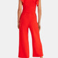 Rachel Roy Women's V Neck Party Cropped Jumpsuit Red Size X-Small