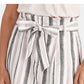 Rachel Roy Women's Ania Linen Blend Striped Straight Skirt Pink Size 2