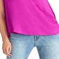 Rachel Roy Women's Surplice Blouse Fucsia Size Small