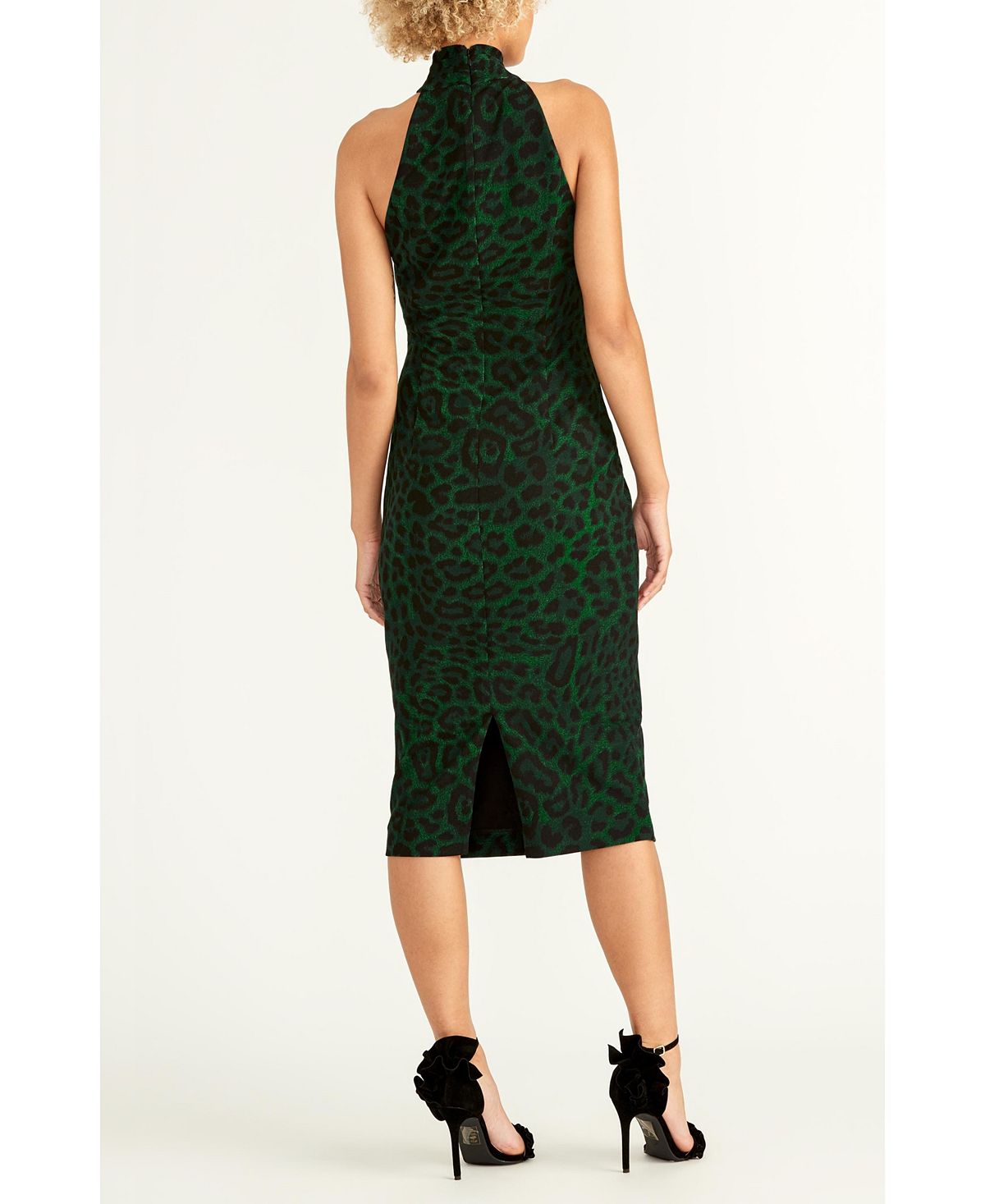 Rachel Roy Women's Jaguar Print Sheath Dress Green Size X-Large
