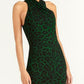 Rachel Roy Women's Jaguar Print Sheath Dress Green Size X-Large