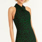 Rachel Roy Women's Sleeveless Printed Halter Dress Green Size XX-Large