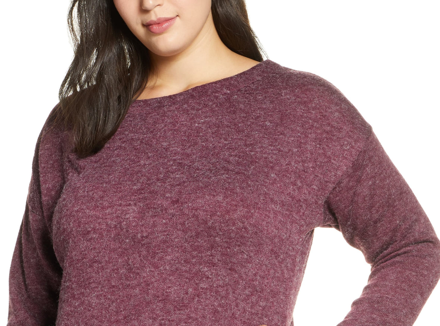 Rachel Roy Women's Zip Tunic Sweater Purple Size 3X
