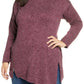 Rachel Roy Women's Zip Tunic Sweater Purple Size 3X