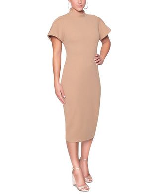 Rachel Roy Women's Ruffle Sleeve Midi Dress Brown Size Large