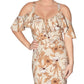 Rachel Roy Women's Marcella Off The Shoulder Dress Brown Size Small