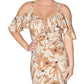 Rachel Roy Women's Marcella Off The Shoulder Dress Brown Size Large