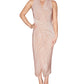 Rachel Roy Women's Sleeveless Striped Midi Dress Brown Size Small