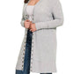Zenana - Women's Snap Button Longline Cardigan