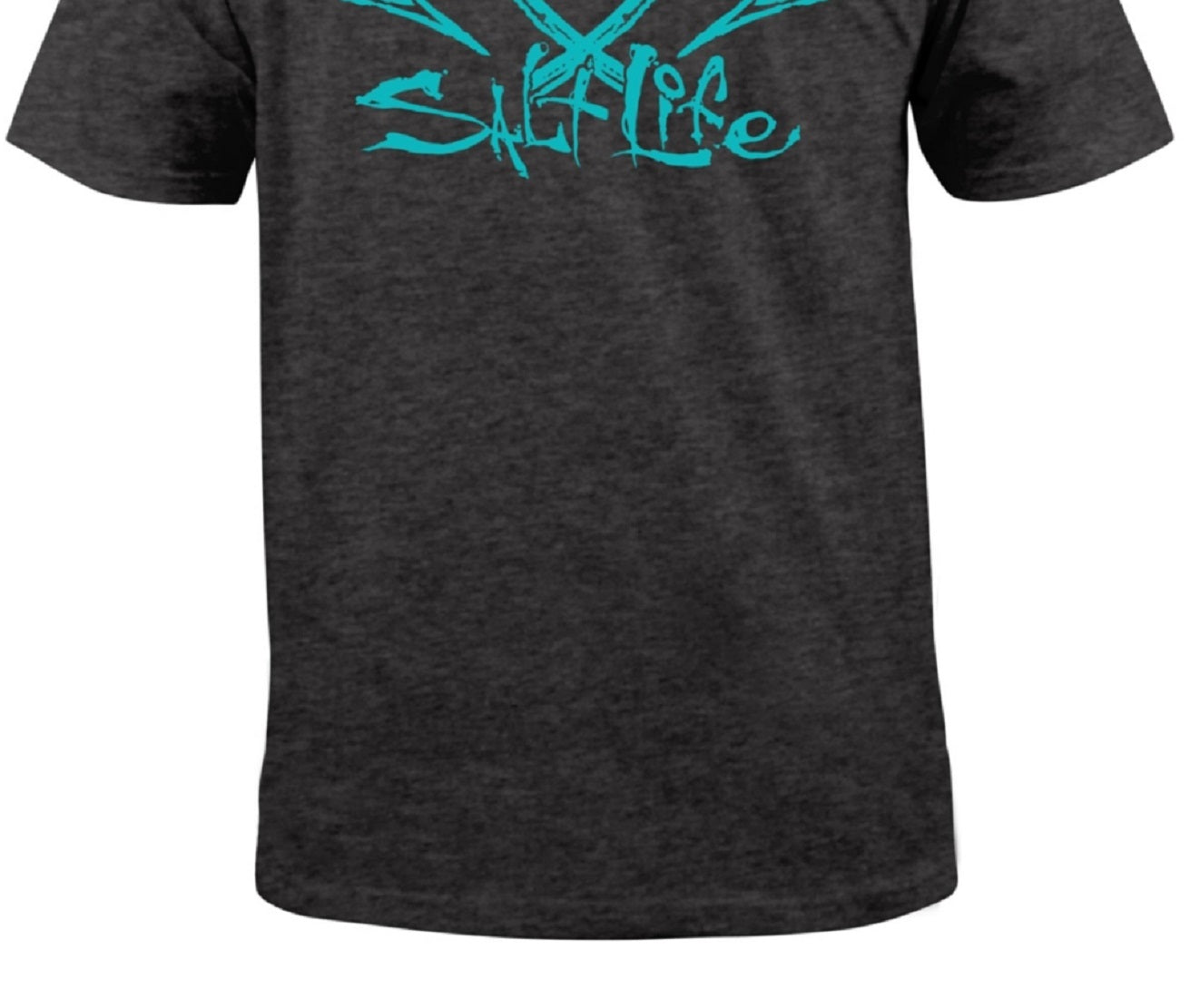 Salt Life Men's Skull And Hooks Pocket Tee Gray Size Medium