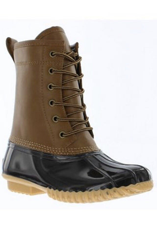 Sporto Women's Ariel Faux Leather Ankle Rain Boots Brown Size 7 M