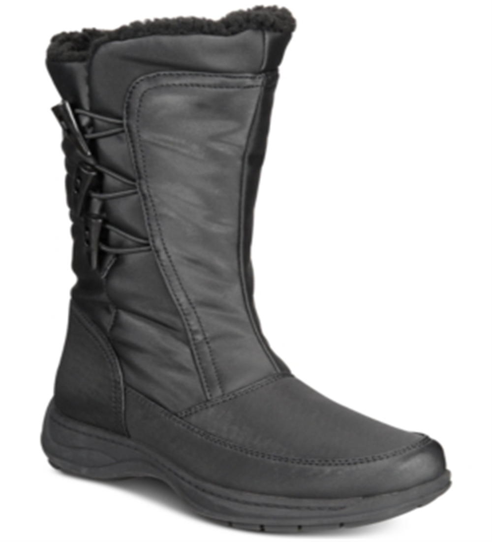 Sporto Women's Dana Closed Toe Mid Calf Cold Weather Boots Black Size 10 M