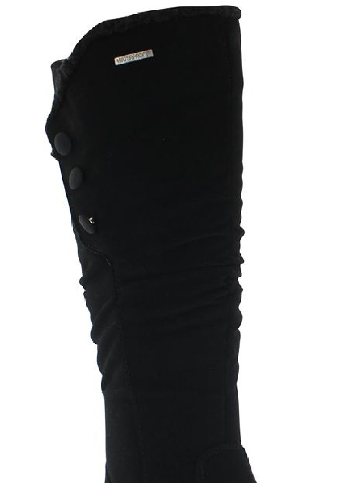 Khmobu Women's Rose Button Trim Boots Black Size 8.5 M