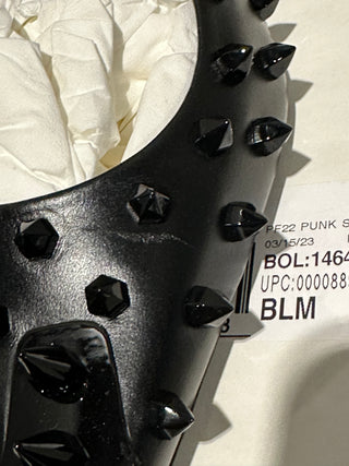 Alexander Mcqueen Women's Spiked Kitten Heel Pumps Black Size 4