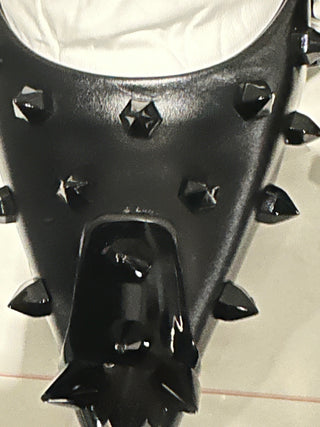 Alexander Mcqueen Women's Spiked Kitten Heel Pumps Black Size 4