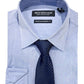 Nick Graham Men's Slim Fit Chambray Dress Shirt & Tie Set Blue Size 34X35