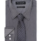 Nick Graham Men's Modern Fit Dress Shirt & Tie Black Size 32X33