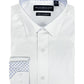 Nick Graham Men's Modern Fit Contrast Dress Shirt White Size 17X36X37