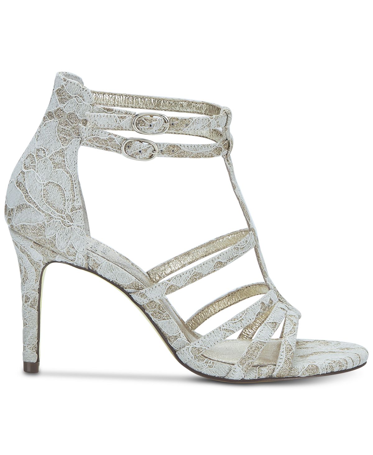 Adrianna Papell Women's Adara Fabric Open Toe Special Shoes Gold Size 8.5 M