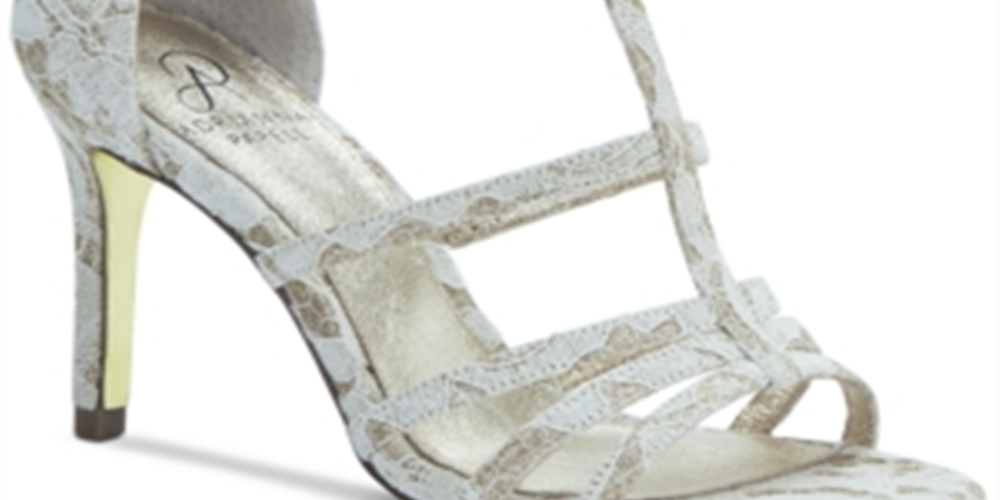 Adrianna Papell Women's Adara Fabric Open Toe Special Shoes Gold Size 8.5 M