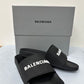 Balenciaga Men's Logo Slide Sandals Black Size 11