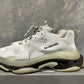 Balenciaga Men's Triple S Clear Sole Low Top Sneakers White Size 13