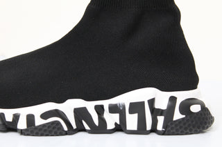 Balenciaga Women's Mid Speed Sock Sneaker Black Size 8