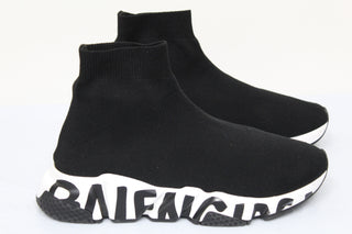 Balenciaga Women's Mid Speed Sock Sneaker Black Size 8