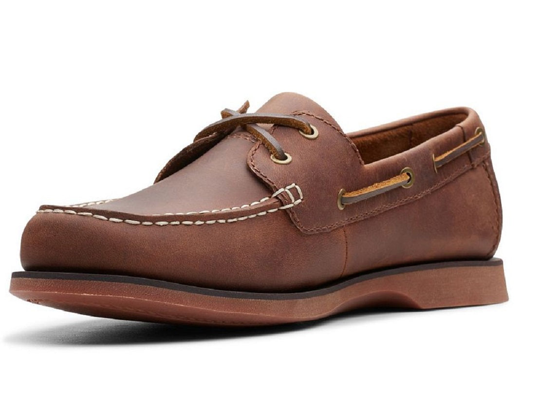 Clarks Men's Port View Boat Shoes Brown Size 8.5 M