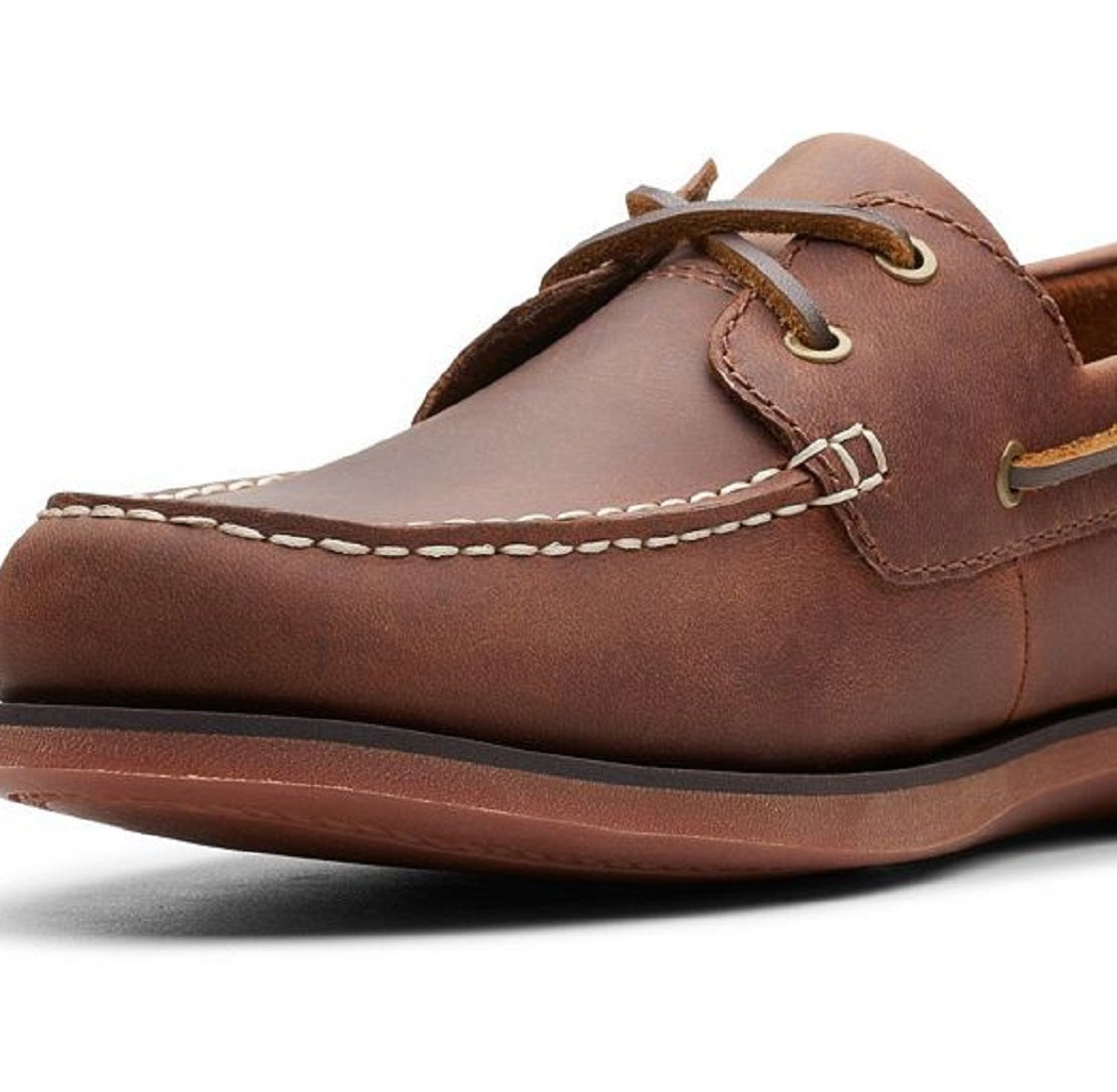 Clarks Men's Port View Boat Shoes Brown Size 8.5 M