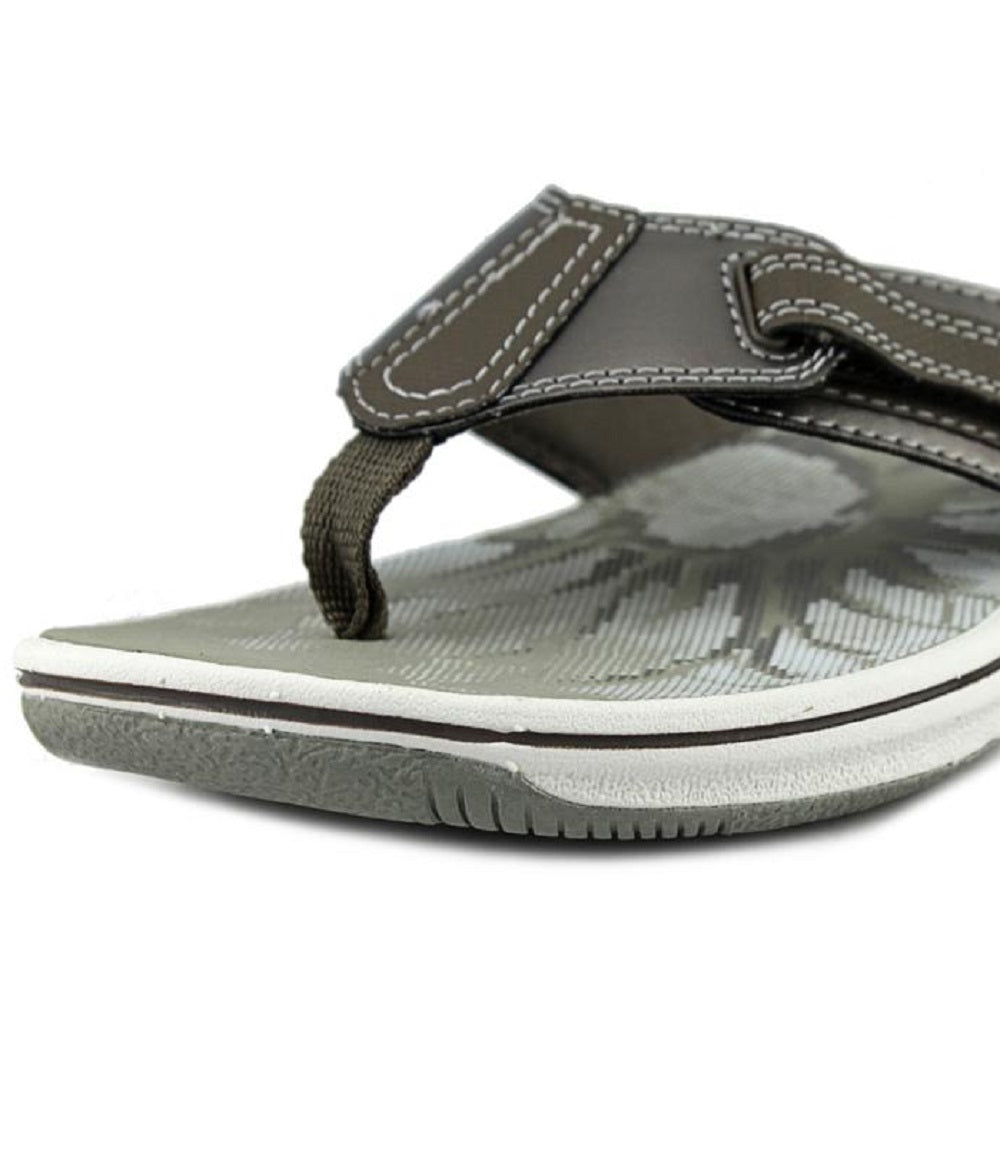 Clarks Women's Brinkley JoJo Open Toe Casual Flip Flops Flip Flop Sandals Gray Size 6