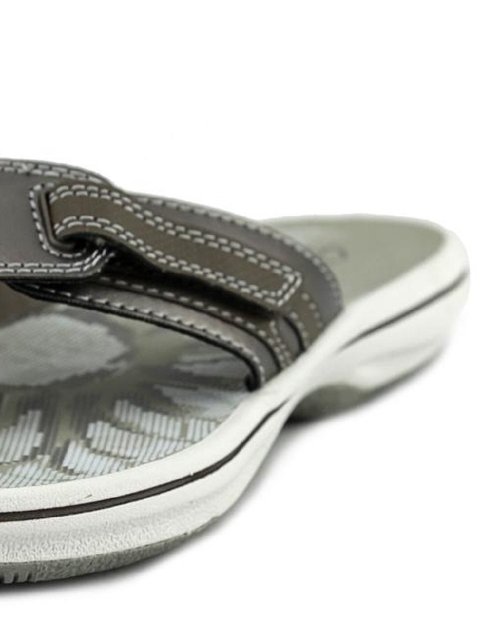 Clarks Women's Brinkley JoJo Open Toe Casual Flip Flops Flip Flop Sandals Gray Size 6