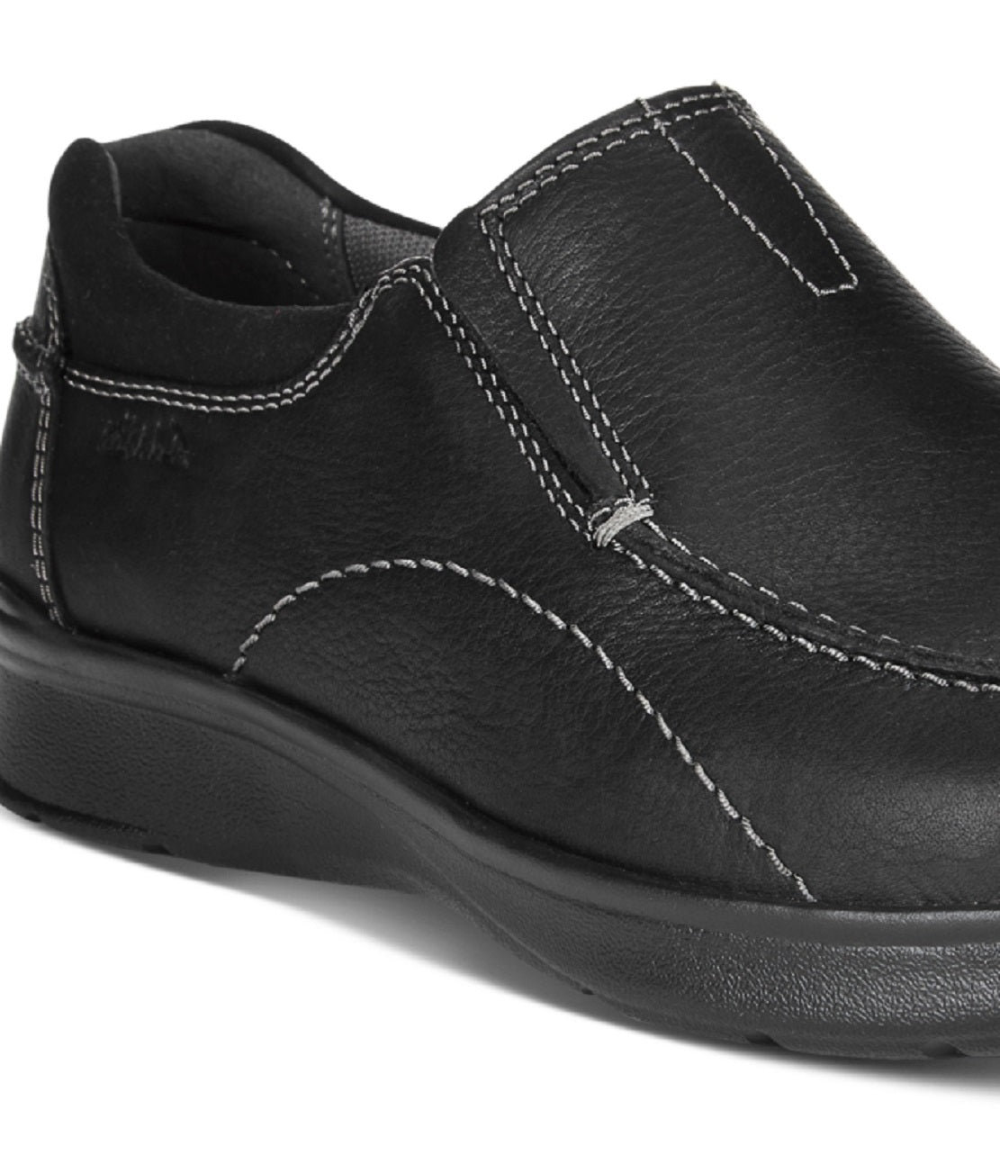 Clarks Men's Cotrell Step Bike Toe Slip On Shoes Black Size 10.5 W