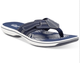 Clarks Women's Brinkley Bree Flip Flops Blue Size 12 M