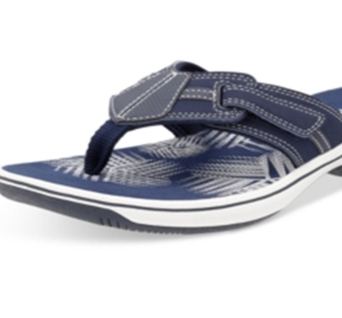 Clarks Women's Brinkley Bree Flip Flops Blue Size 12 M