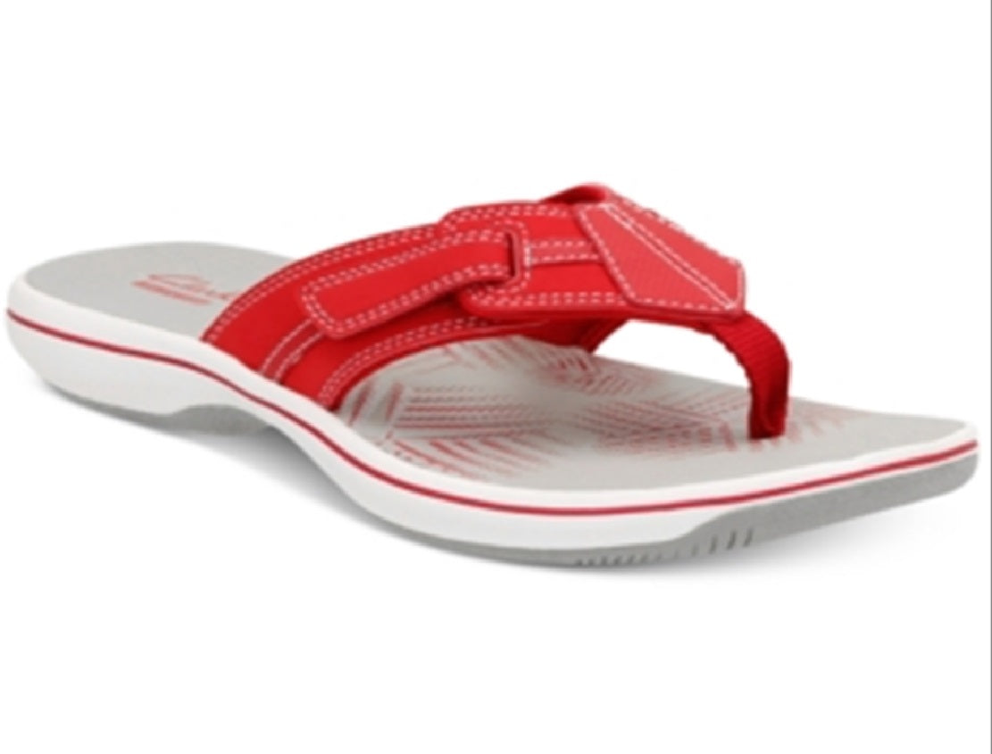 Clarks Women's Brinkley Bree Flip Flops Red Size 11 M