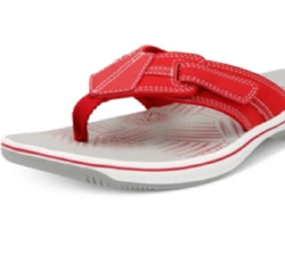 Clarks Women's Brinkley Bree Flip Flops Red Size 11 M