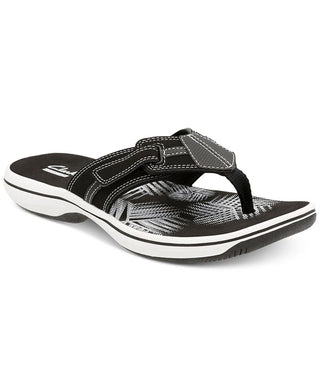 Clarks Women's Brinkley Bree Flip Flops Shoes Black Size 8 M