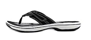 Clarks Women's Brinkley Bree Flip Flops Shoes Black Size 12 M