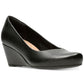 Clarks Women's Flores Tulip Wedge Pumps Black Size 6.5 W