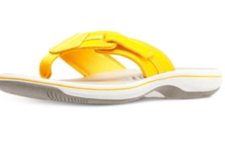 Clarks Women's Brinkley Bree Flip Flops Shoes Yellow Size 5 M