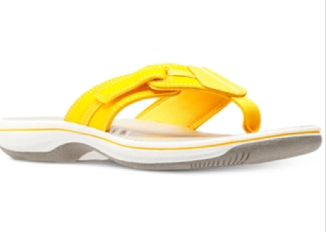 Clarks Women's Brinkley Bree Flip Flops Shoes Yellow Size 5 M