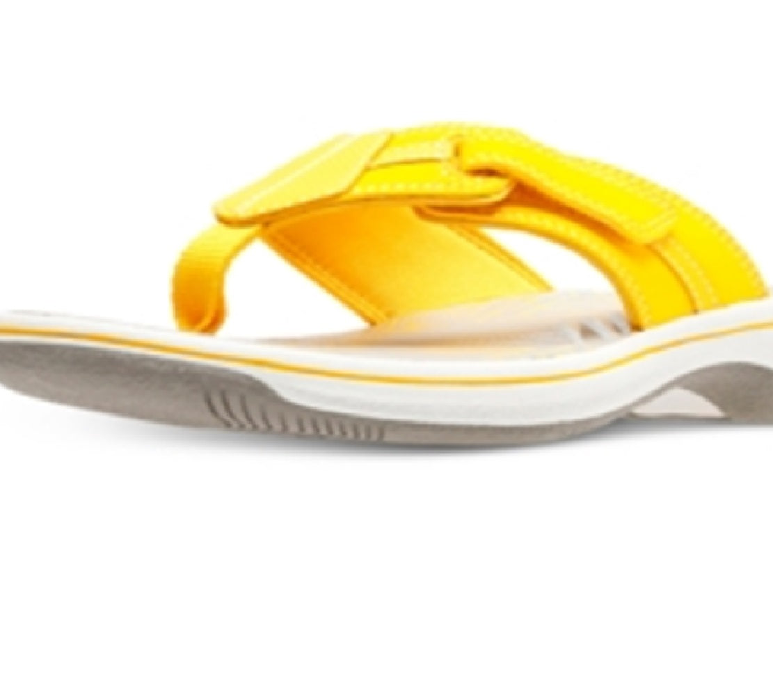 Clarks Women's Brinkley Bree Flip Flops Shoes Yellow Size 5 M