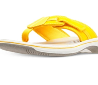 Clarks Women's Brinkley Bree Flip Flops Shoes Yellow Size 5 M
