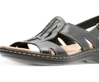Clarks Women's Leisa Skip Sandals Black Size 8 M