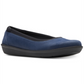 Clarks Women's Slip On Loafer Cushion Soft Flats Blue Size 7.5 M