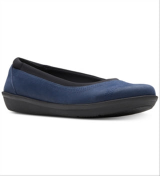 Clarks Women's Slip On Loafer Cushion Soft Flats Blue Size 7.5 M