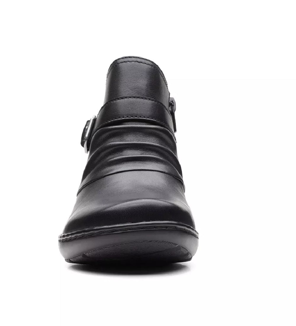 Clarks Women's Collection Cora Ruched Boots Black Size 9 M